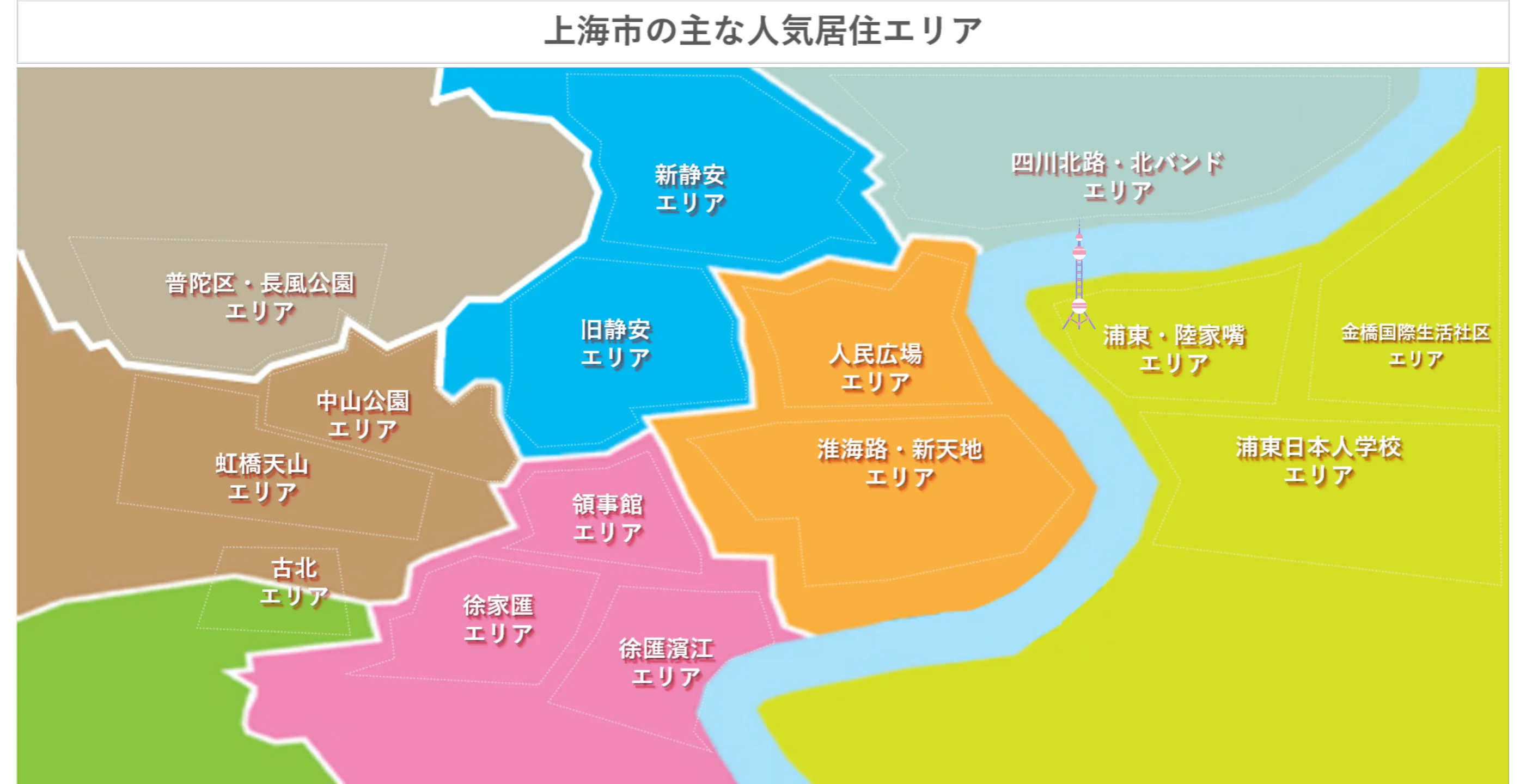 上海热门区域地图